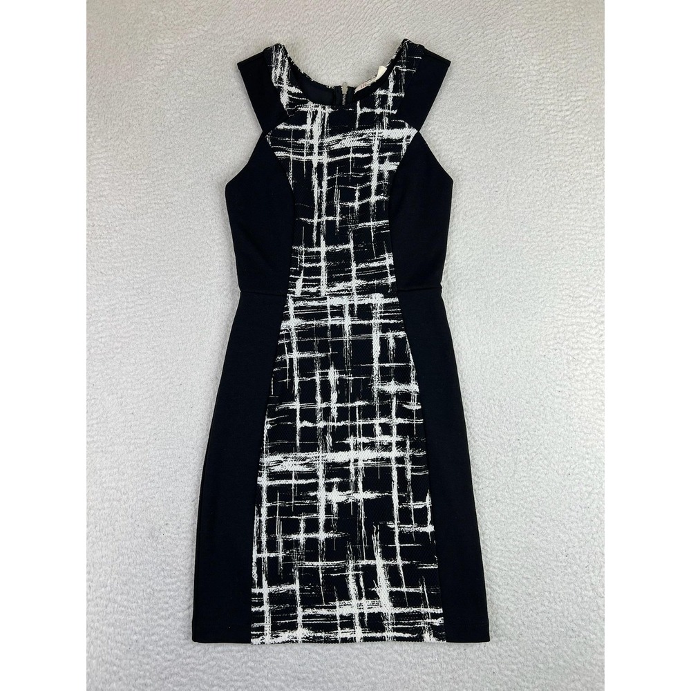 Eight Sixty Womens XS Black Geometric Sleeveless Sheath Mini Dress DHS891160